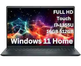 Dell - Upgraded - Inspiron 15 Laptop 13th Gen Business, 15.6" FHD Touch, Intel Core i7-1355U, 16GB RAM, 512GB SSD, Windows 11 Home - Black