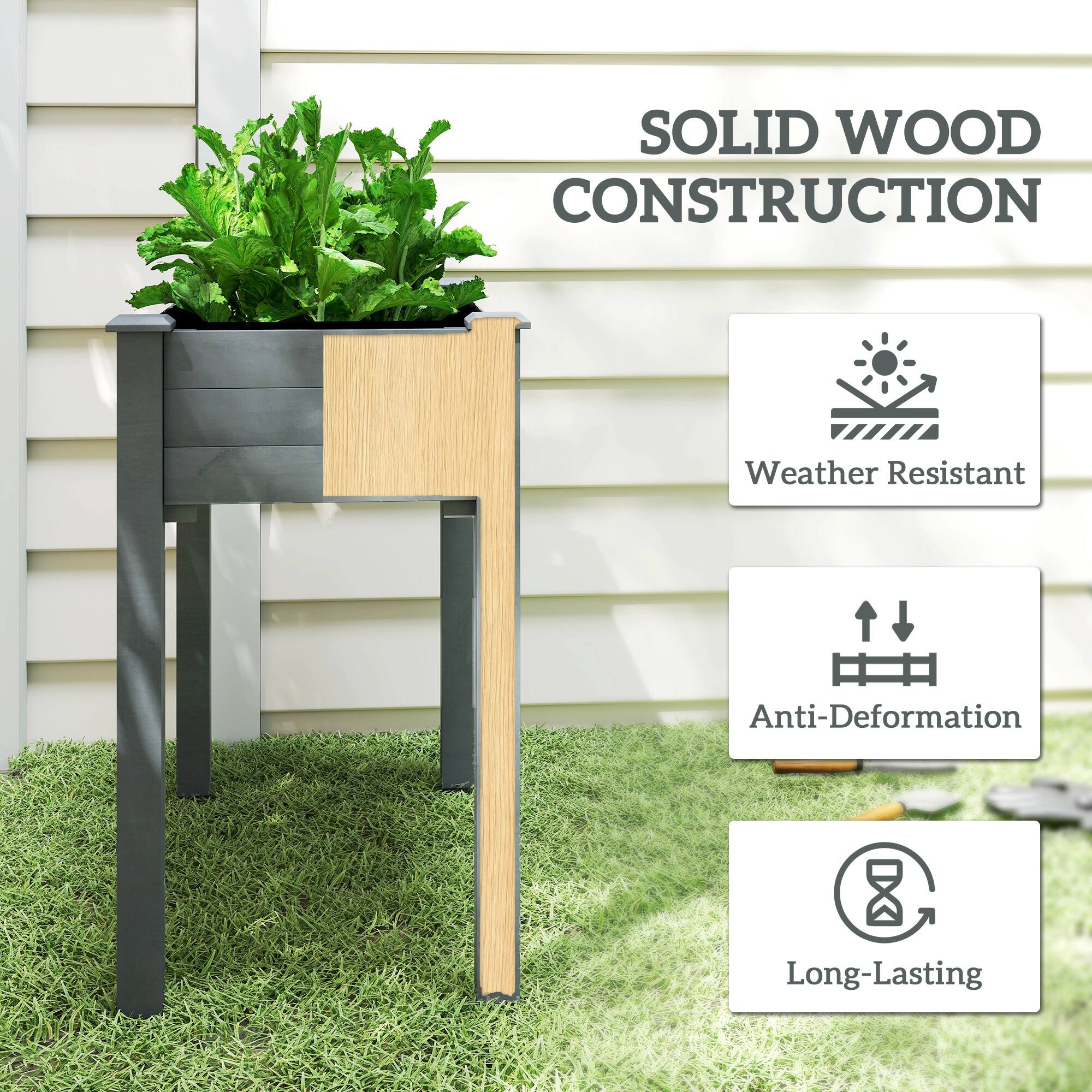 SOLID WOOD CONSTRUCTION

- Weather Resistant
- Anti-Deformation
- Long-Lasting