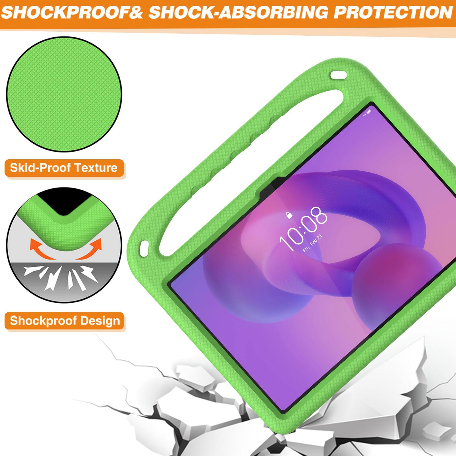 SHOCKPROOF & SHOCK-ABSORBING PROTECTION

Skid-Proof Texture

10:08 Fri, Feb 24

Shockproof Design
