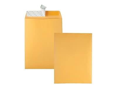 Alt View 2. Quality Park - Redi-Strip Kraft Catalog Envelopes, 9" x 12", 100/Box - Brown Kraft.