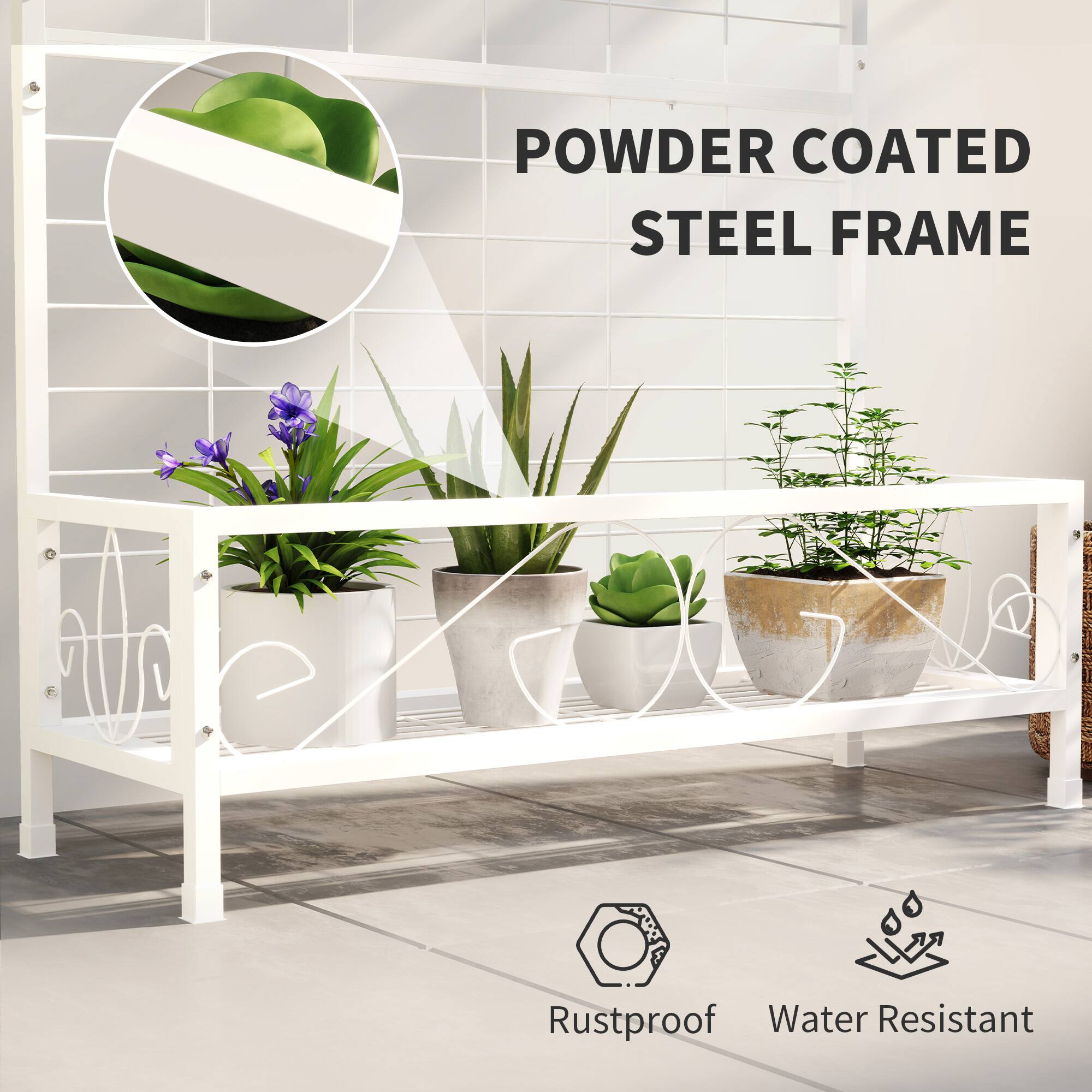 POWDER COATED STEEL FRAME

Rustproof  
Water Resistant