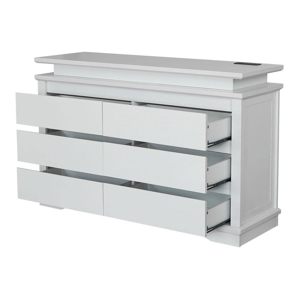 Back. Kadyn - Kadyn Wooden Console Table with LED Light, Entryway Table, Storage Table, Modern Style, White - White.