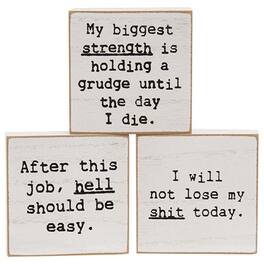 BreeBe - My Biggest Strength Mini Square Block - 3 Asstd - Multi