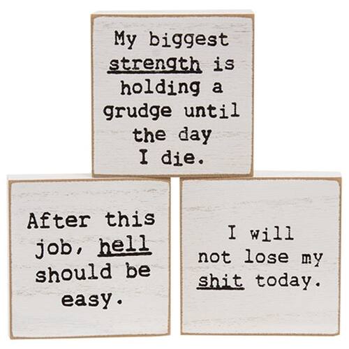 My biggest strength is holding a grudge until the day I die. After this job, hell should be easy. I will not lose my shit today.