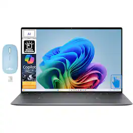 Dell - XPS 13 Laptop 13.4 2.8K Display (X Elite X1E-80, 16GB DDR5, 1TB SSD, Win 11 Pro) w/Dockztorm Wireless Mouse - Graphite Black