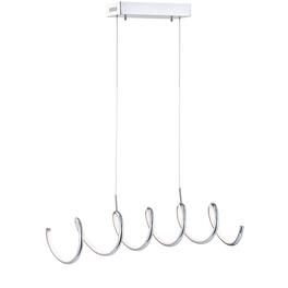 Jonathan Y - Ali 31" Dimmable Adjustable Integrated LED Metal Linear Pendant - Chrome