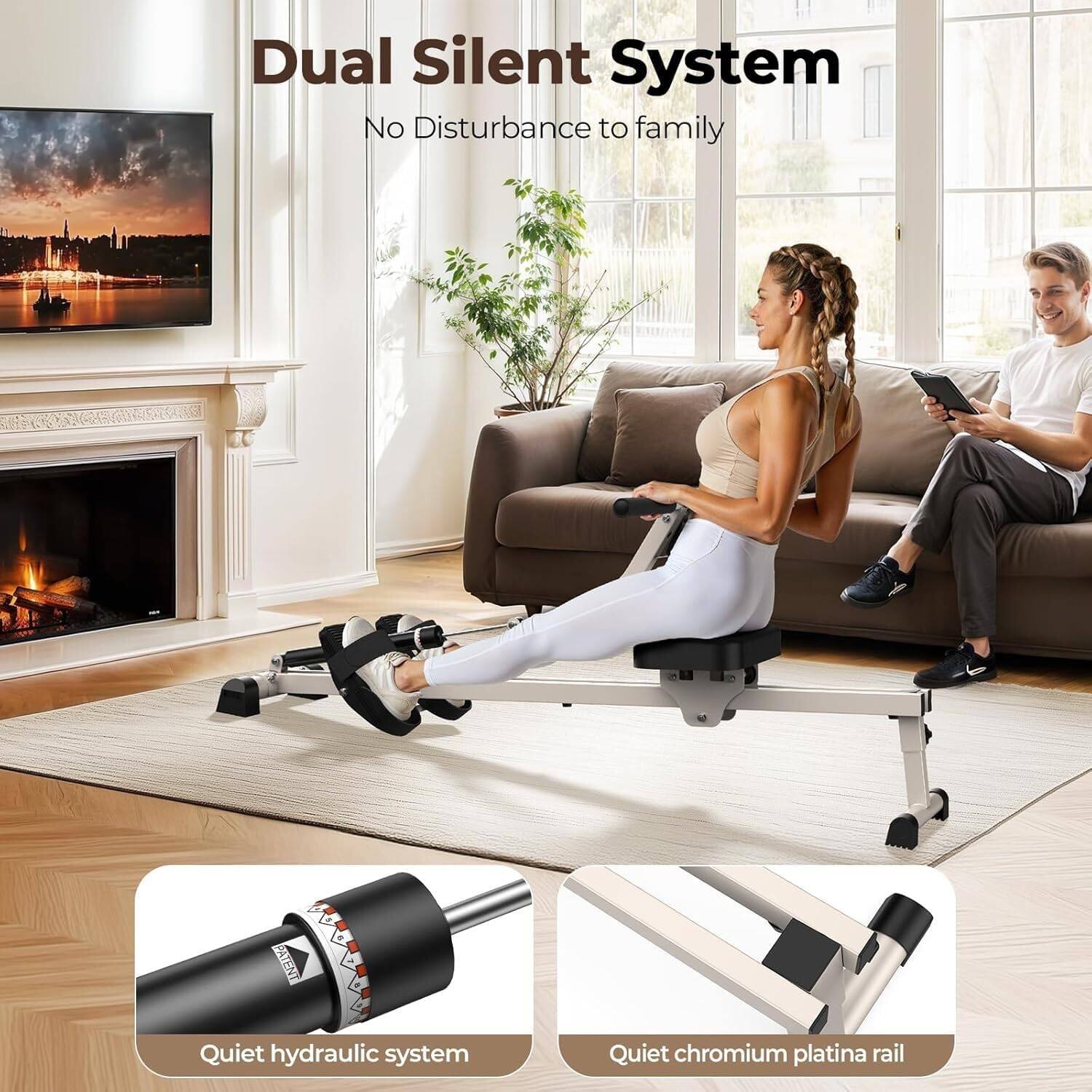 Dual Silent System  
No Disturbance to family  

Quiet hydraulic system  
Quiet chromium platinum rail