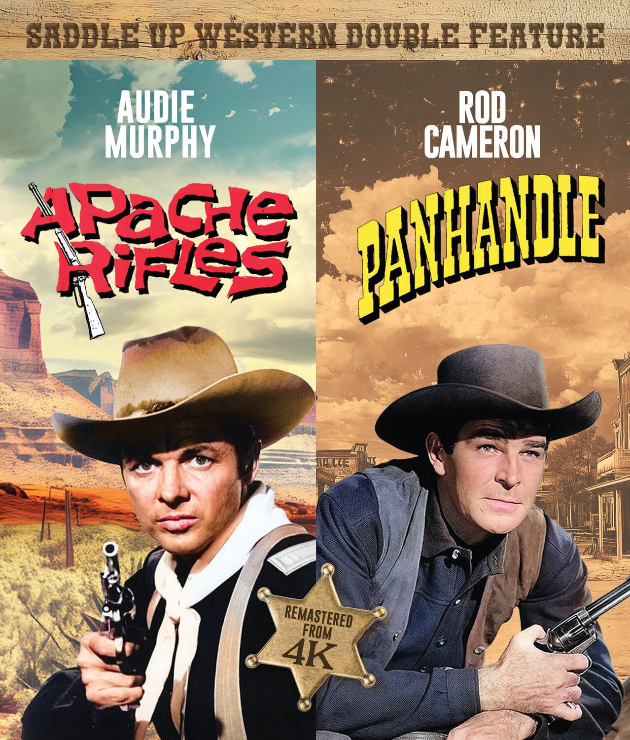 Apache Rifles / Panhandle (Saddle Up Western Double Feature)  - BLU-RAY