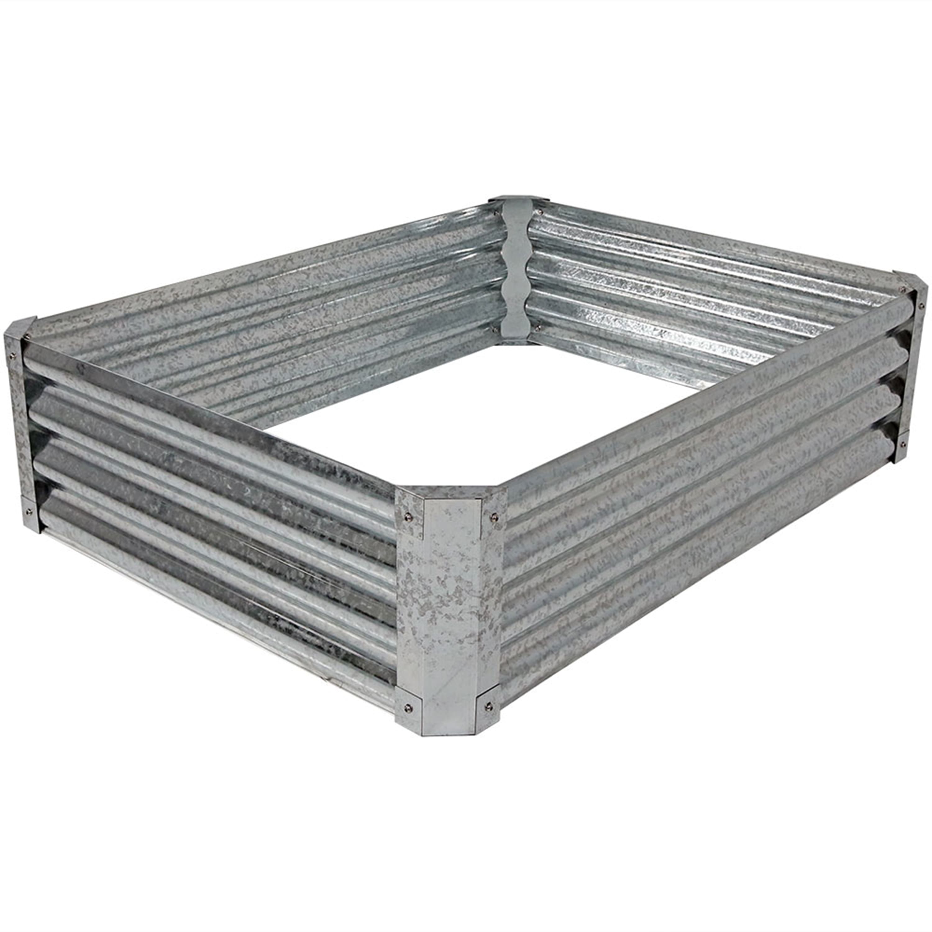 Sunnydaze - Galvanized Steel Rectangle Raised Garden Bed - 48 in - Silver price history on PriceWatchPro