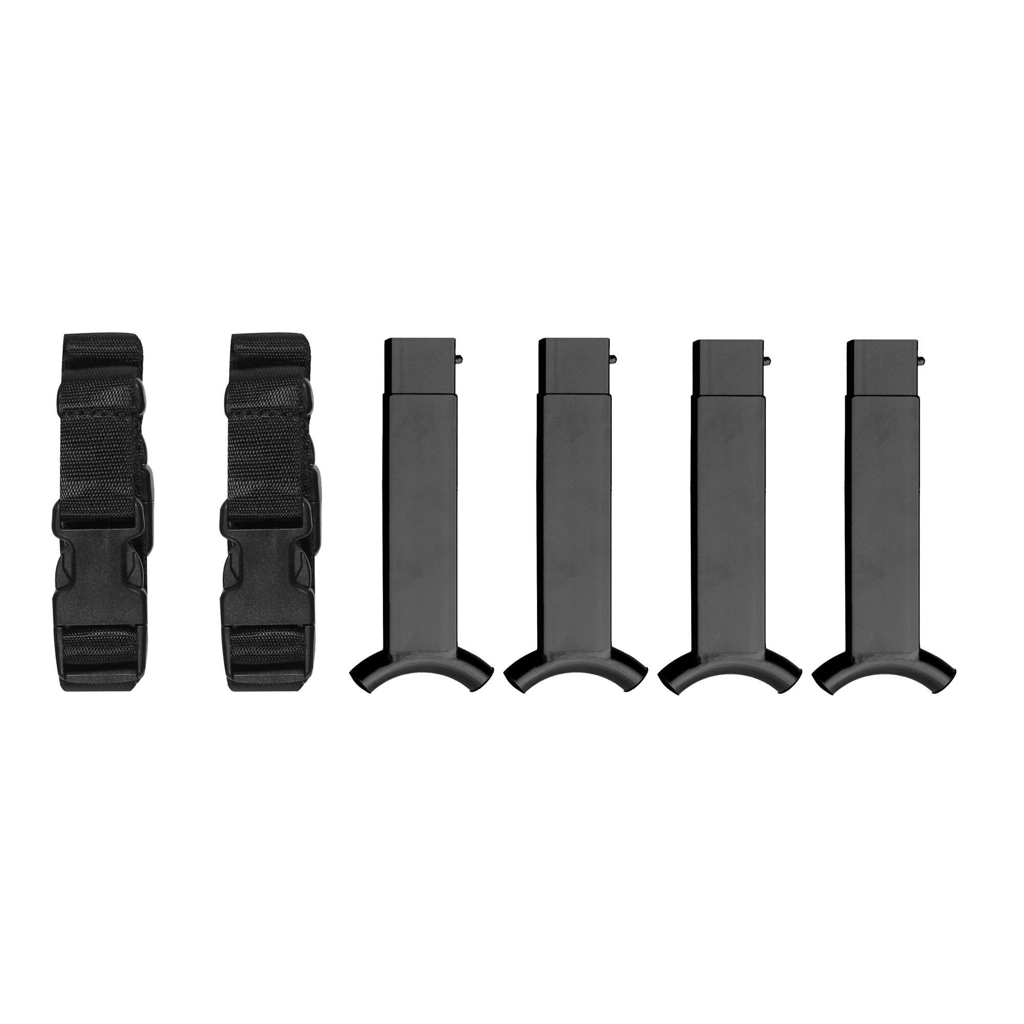 Front. Disc-O-Bed - Disc-O-Bed Stack Adapter Kit for Disc-O-Bed 2XL Cot Systems to Bunk Beds, Black - Black.