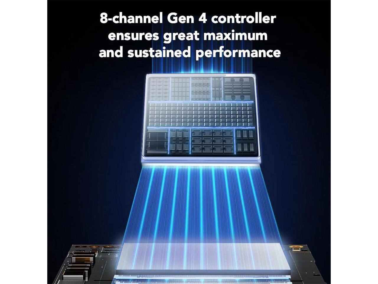 8-channel Gen 4 controller ensures great maximum and sustained performance