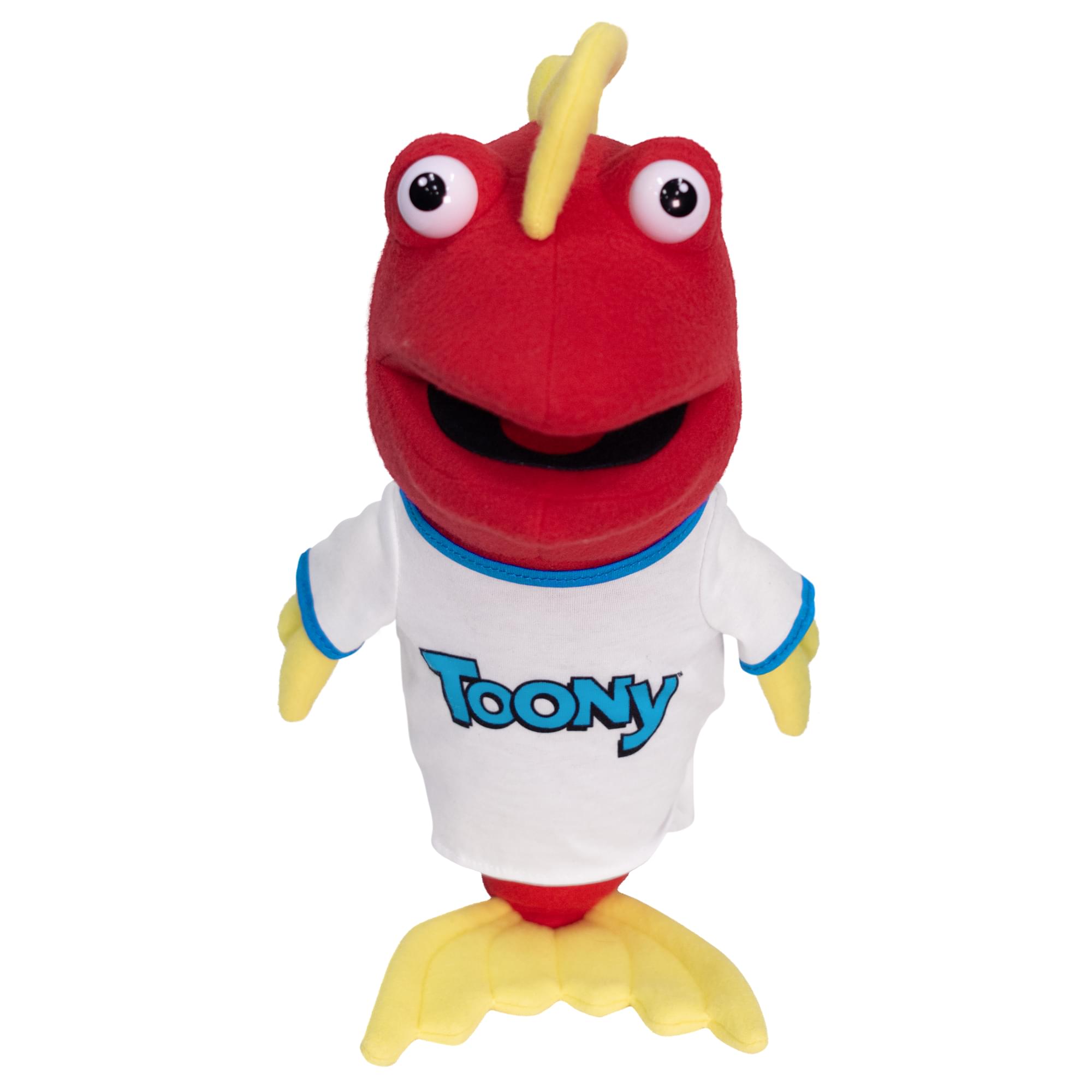 Front. Toynk - Toon In With Me Toony the Tuna Plush Toy Replica | 16 Inches Tall - Red.