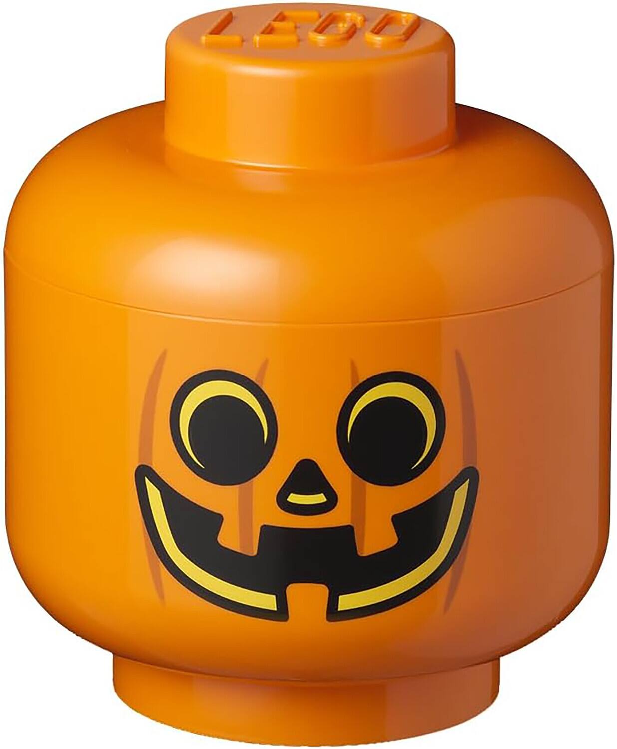 Front. Room Copenhagen - LEGO Large Stackable Storage Head, Pumpkin   - COLLECTIBLES - Multicolor.