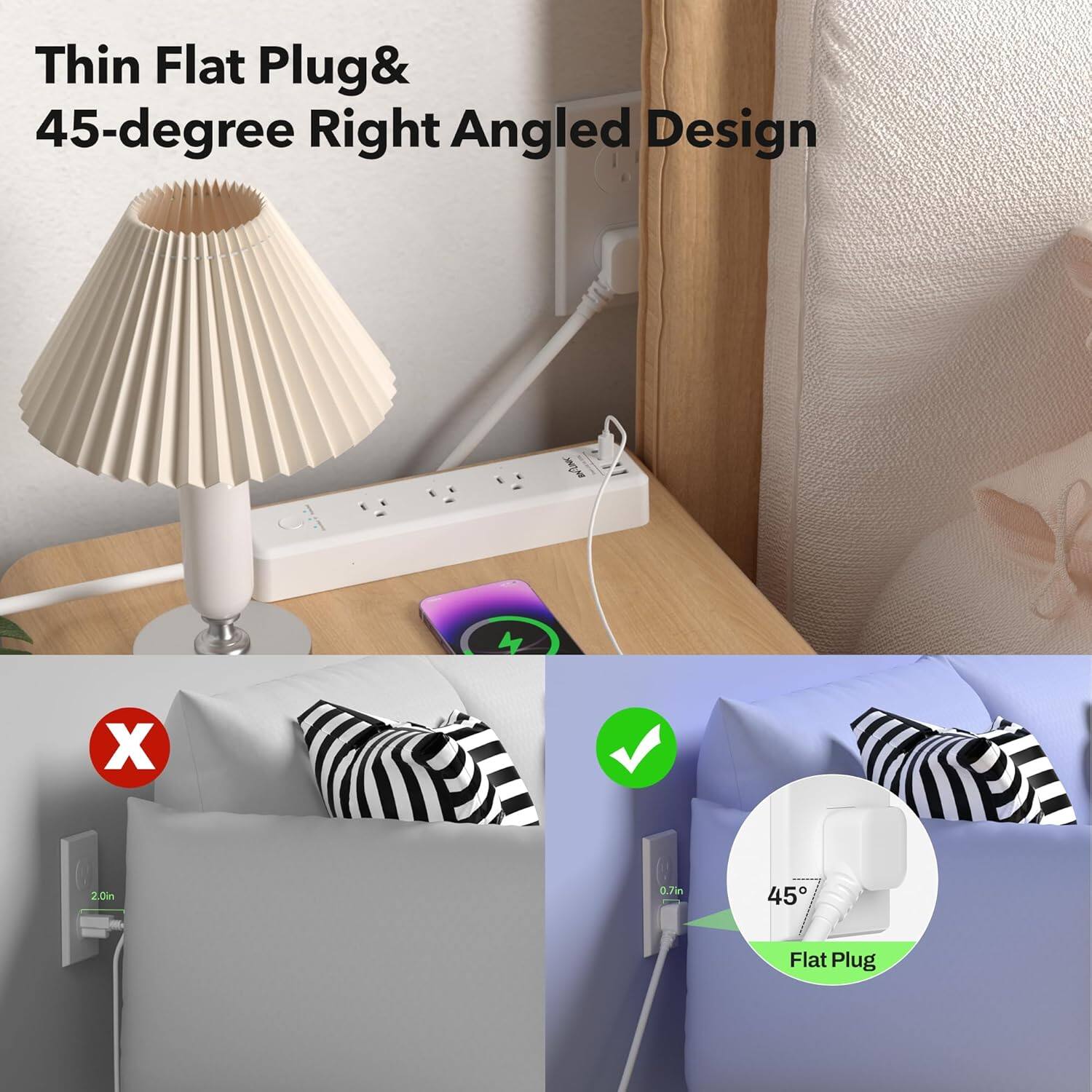 Thin Flat Plug & 45-degree Right Angled Design

2.0in

0.7in

45° Flat Plug