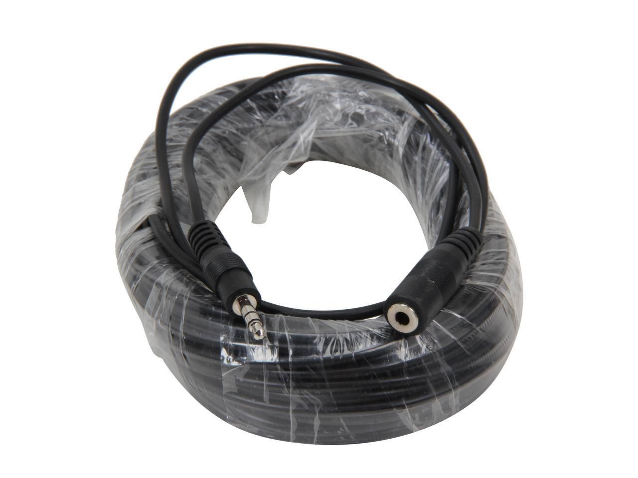 Alt View 1. Nippon Labs - Nippon Labs 50 ft. Premium 3.5mm Audio Stereo Speaker Extension Cable M/F 50ft Model SPC-50MF 50 feet.