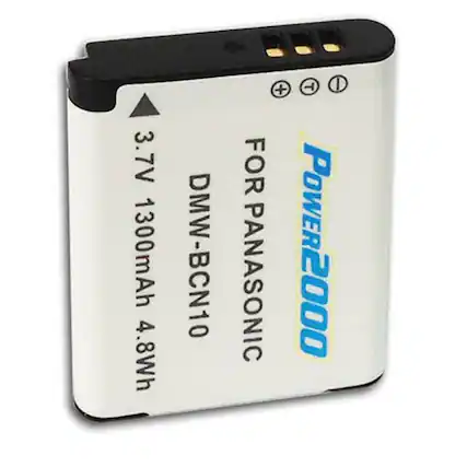 3.7V 1300mAh 4.8Wh
DMW-BCN10
FOR PANASONIC
POWER2000