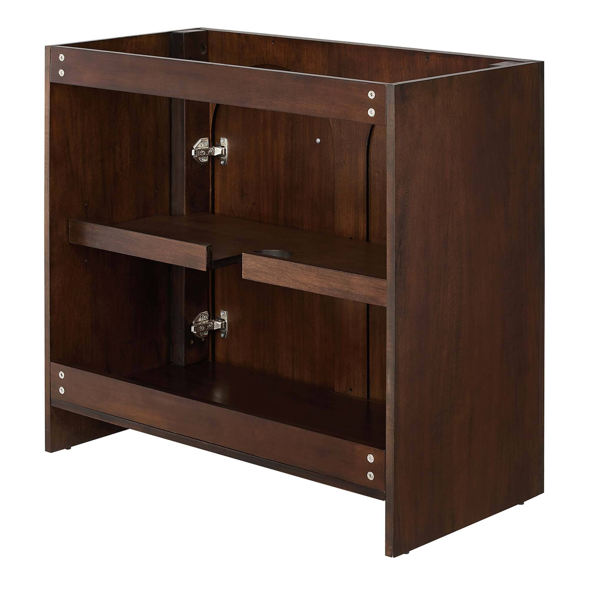 Alt View 3. Modway - Appia Bathroom Cabinet Basin Not Included by Modway - Walnut.