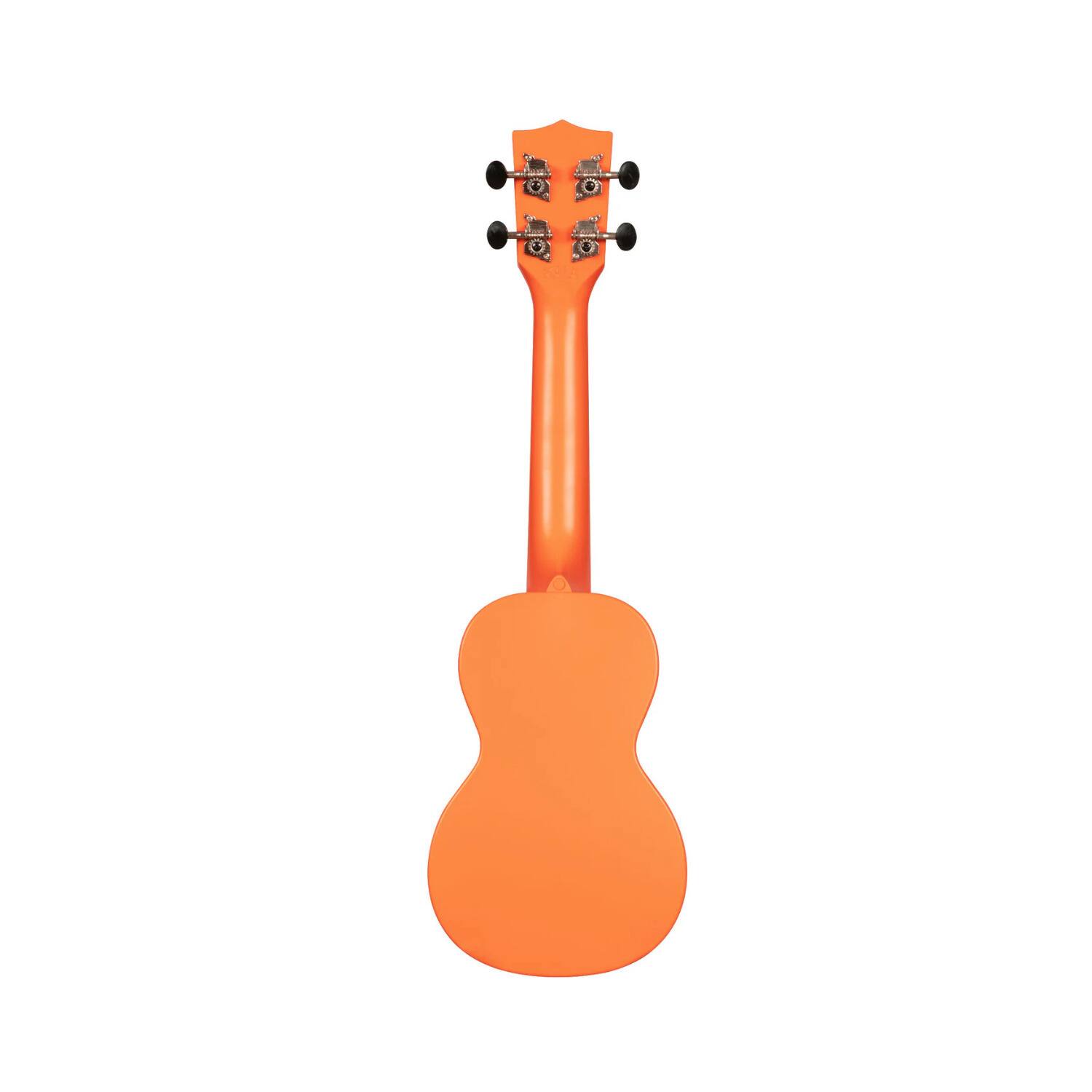 Left. Kala - Kala Brand Music Co Waterman Recycled Matte Sunset Orange Soprano Ukulele.