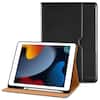 Front. DTTO - Case for iPad 9th/8th/7th Generation 10.2 Inch 2021/2020/2019, Premium Leather Folio Stand - Auto Wake/Sleep - Black.
