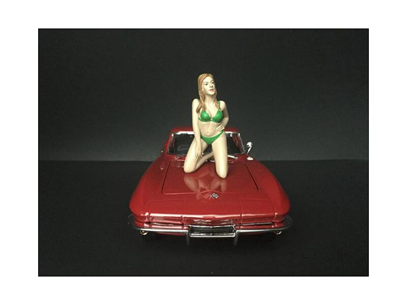 Alt View 1. American Diorama - February Bikini Calendar Girl Figurine for 1/24 Scale Models by American Diorama.