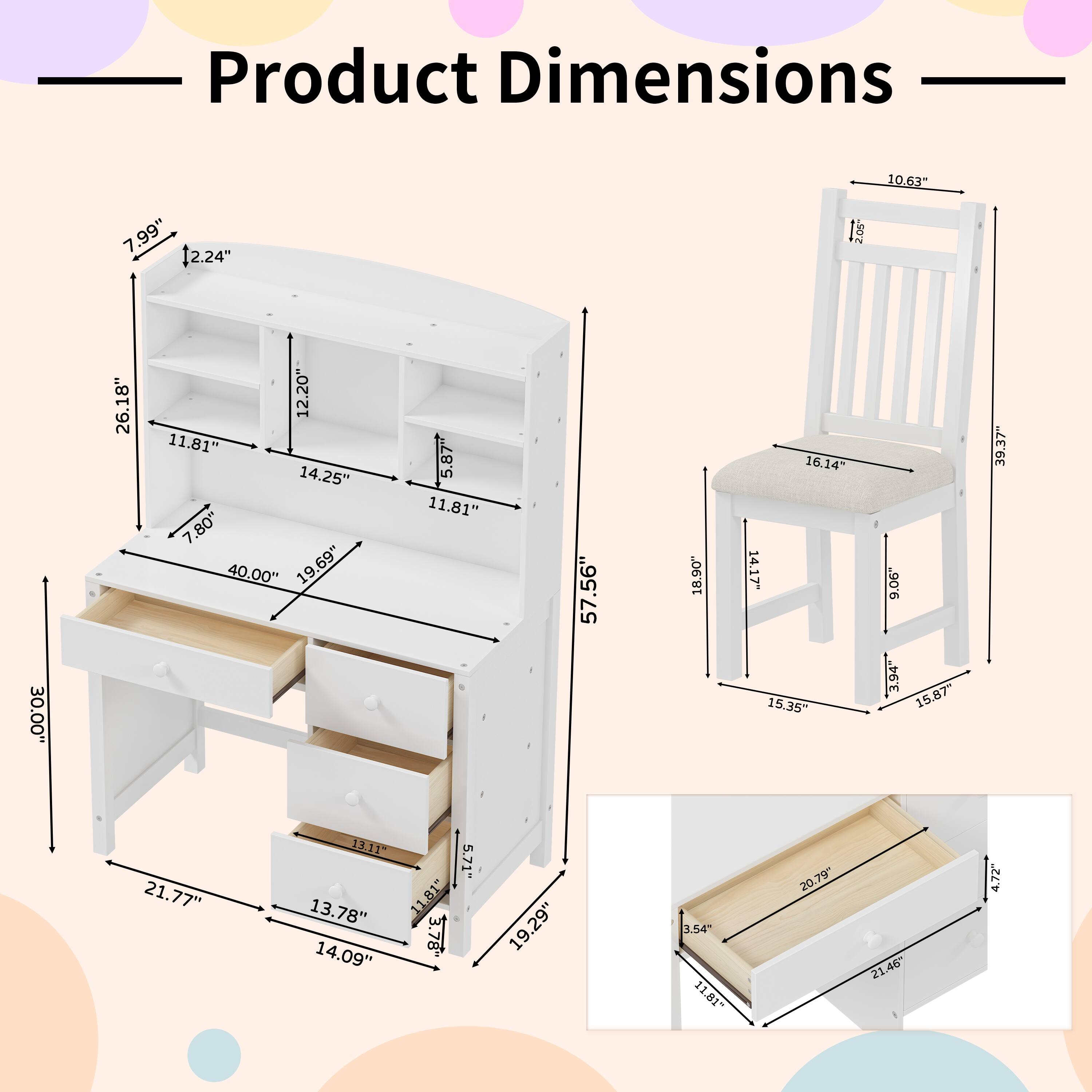 Product Dimensions

- 30.00" x 26.18" x 21.77"
- 7.99" x 12.24" x 2.24"
- 11.81" x 14.25" x 7.80"
- 40.00" x 19.69" x 5.87"
- 10.63" x 16.14" x 9.06"
- 57.56" x 18.90" x 3.94"
- 15.87" x 39.37" x 21.77"
- 13.11" x 13.78" x 14.09"
- 81" x 3.7g- x 5.71"
- 19.29" x 3.54" x 11.81"
- 20.79" x 21.46 x 4.72"
- 1