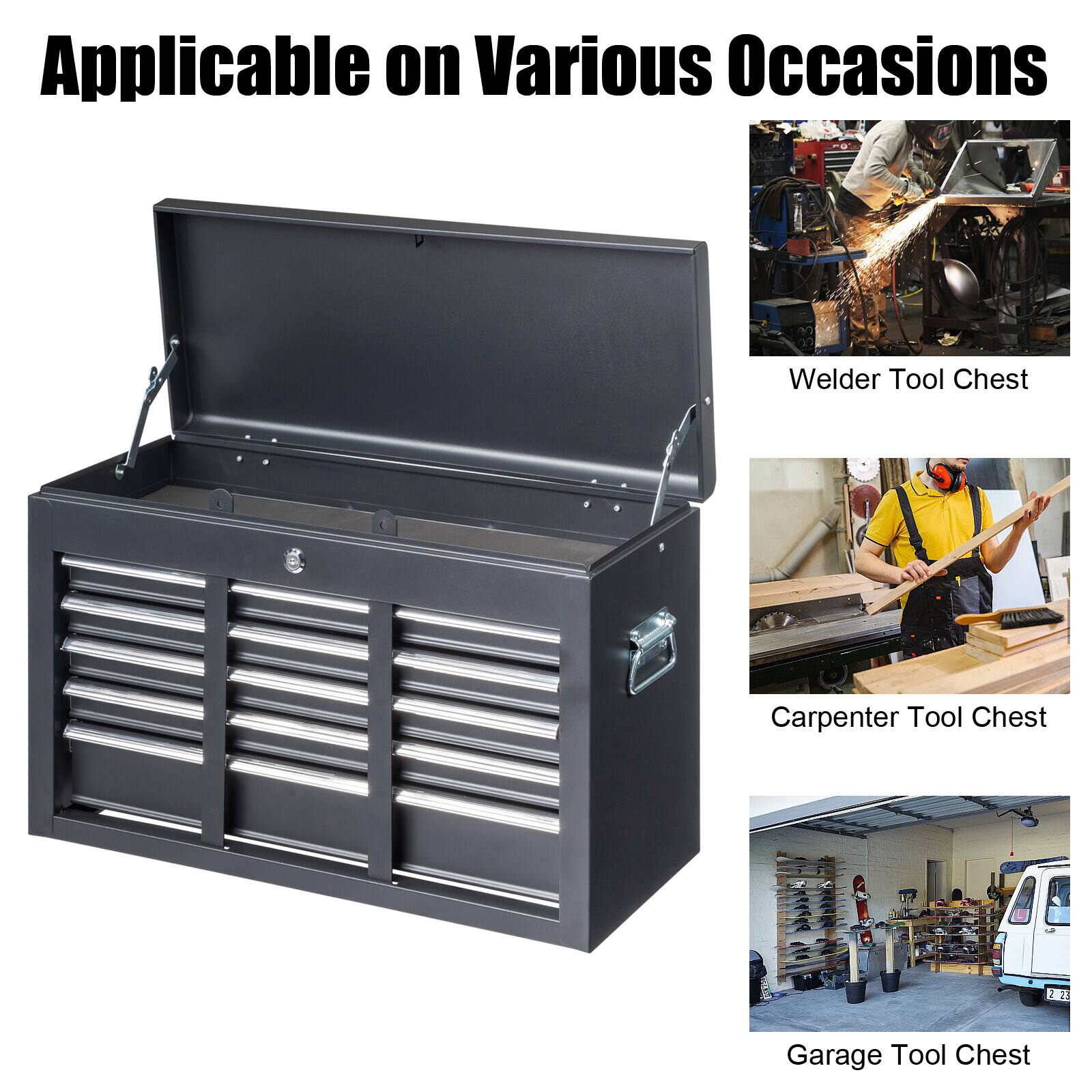 Applicable on Various Occasions

- Welder Tool Chest
- Carpenter Tool Chest
- Garage Tool Chest