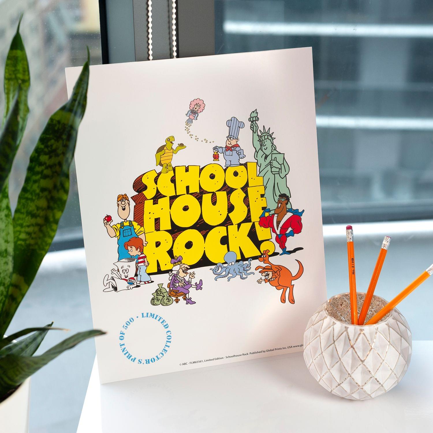 SCHOOL HOUSE ROCK! 500 LIMITED OF - an - usA COLLECTOR - Aon PRINT routeotes a Buck n n S FLMSTER LIAEANAN INa 4 AC 1 S P V H