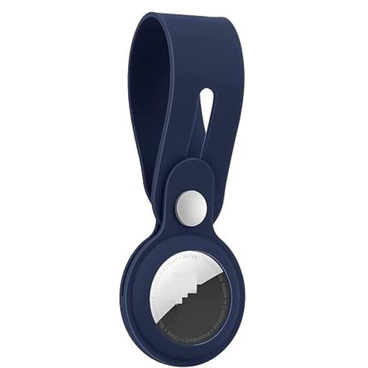 Angle. Stock Preferred - Apple AirTag Loop - Deep Navy.