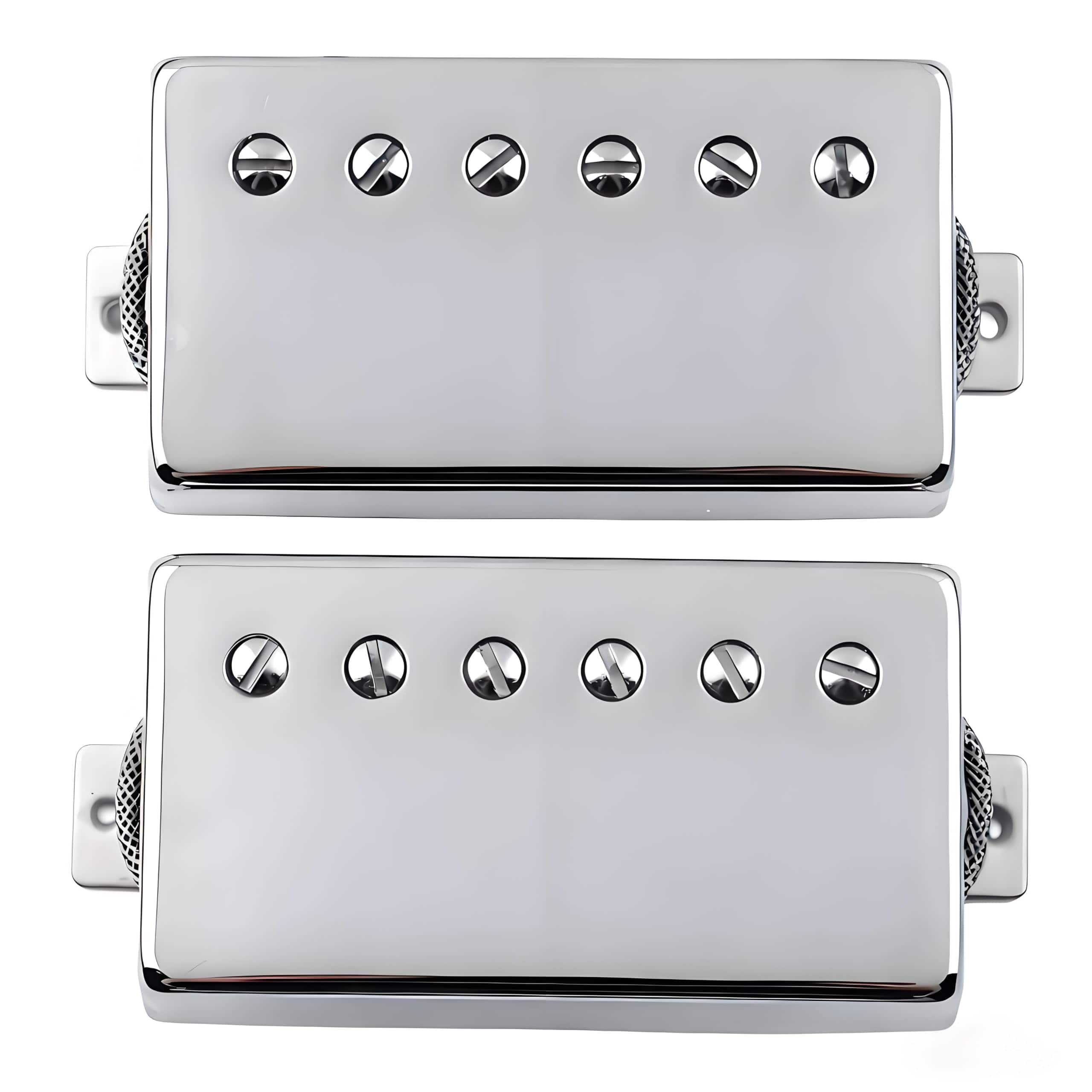 Dazzling Pops - Lp 57 Classic & 57+ Alnico 2 Bridge+neck Guitar Humbucker Paf Pickups Braided Wire For Les Paul Style - Nickel