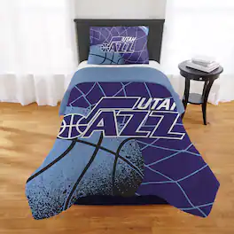 Sweet Home Collection - NBA Utah Jazz Comforter & Pillow Sham Set- Twin/Twin XL - Multicolored