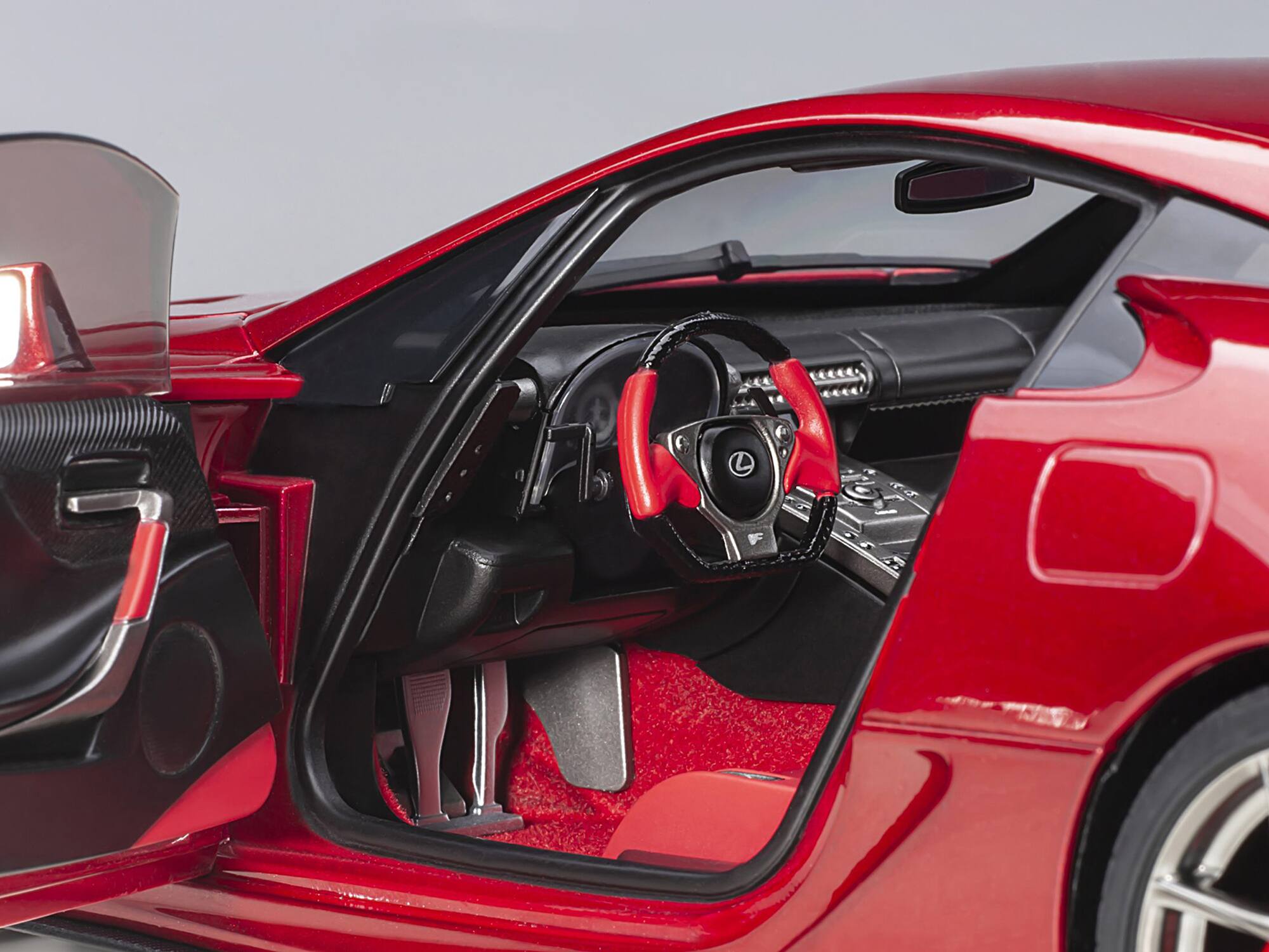 Alt View 3. Autoart - Lexus LFA Pearl Red Metallic 1/18 Model Car by Autoart.