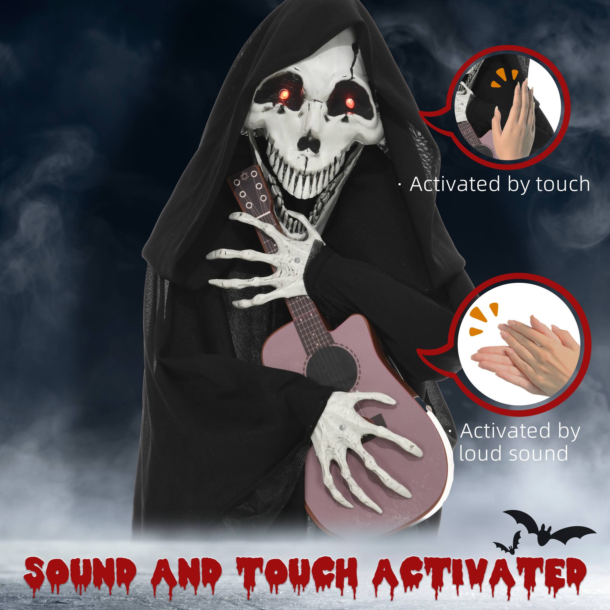 Activated by touch  
Activated by loud sound  
SOUND AND TOUCH ACTIVATOR