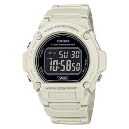 Casio - Men's Classic Digital Watch with Black Dial - W-219HC-8BVCF - White