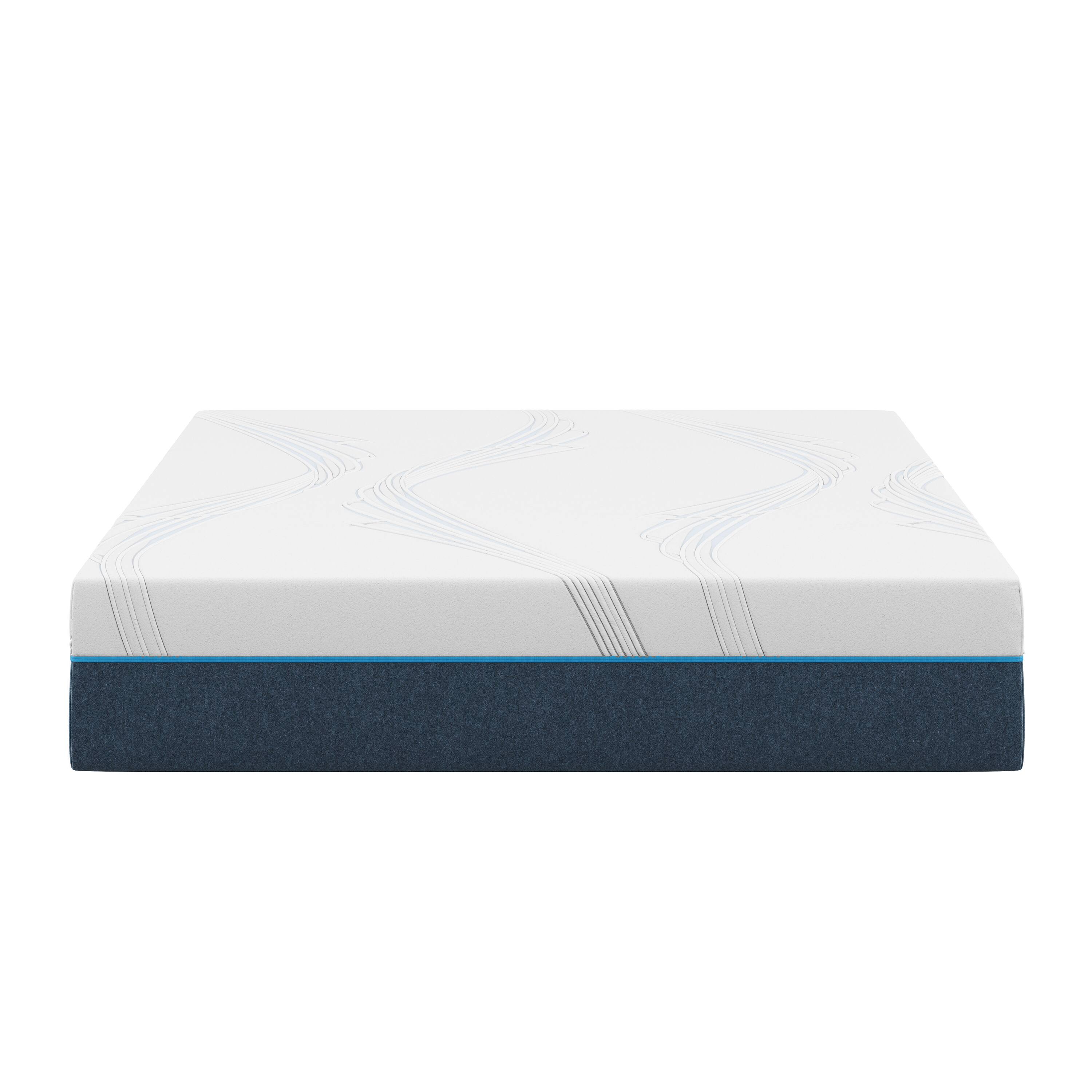 Alt View 1. Nautica - 12” Exhilarate Memory Foam Mattress - WHITE/GREY.