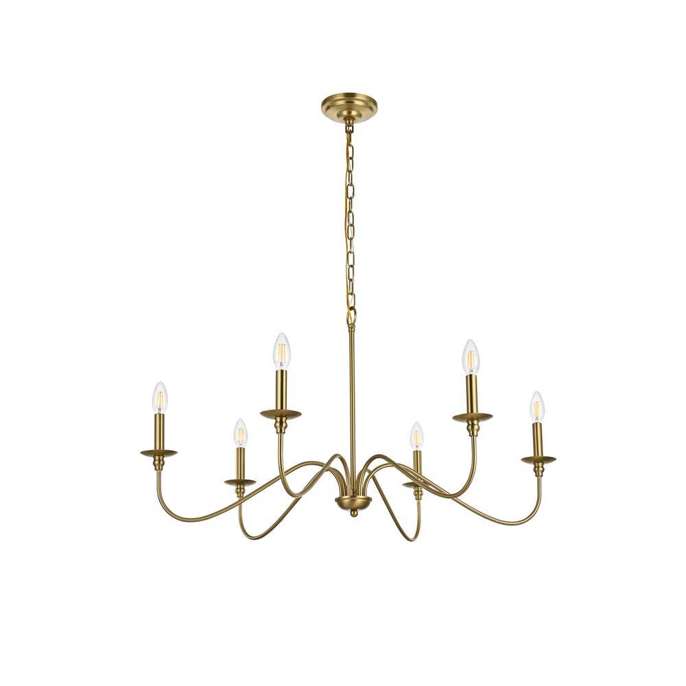 Living District - Rohan 36 inch chandelier - Satin Gold