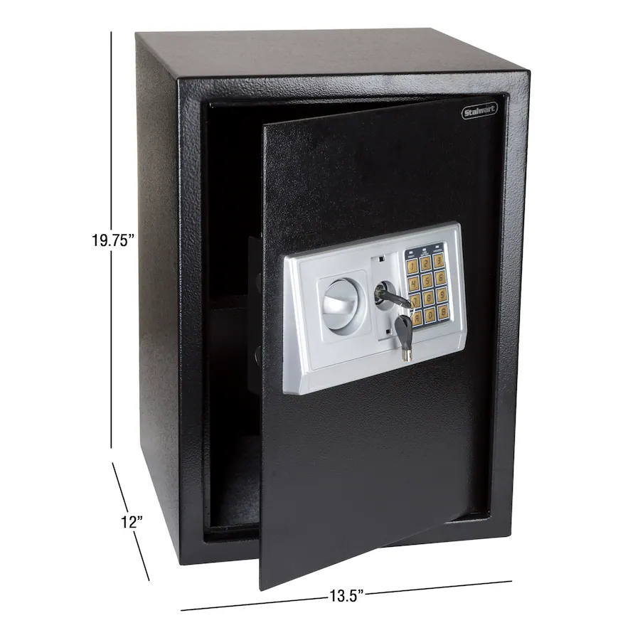 Stalwart Digital Steel Safe Box with Keypad Black 65-EA-50 - Best Buy