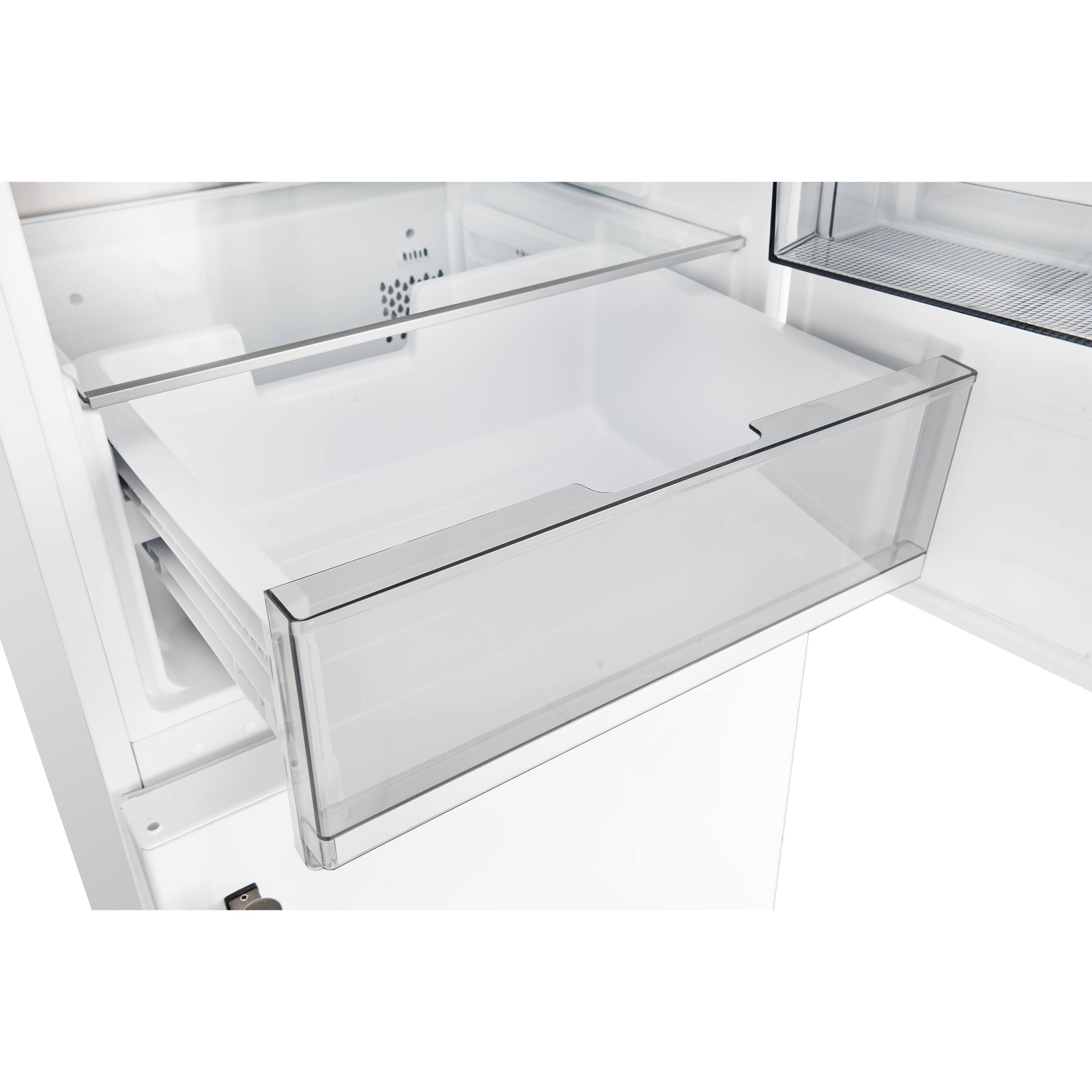 Alt View 5. Forno Appliances - Custodia 10.3 Cu. Ft. 24" Counter-Depth Bottom Freezer Refrigerator with Right-Hinge Door and Total No Frost - White - White.
