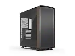 Fractal Design - Summit Black TG Walnut PC Case - Tempered Glass, 3 Fans, ATX/E-ATX/mATX/ITX Support - Black