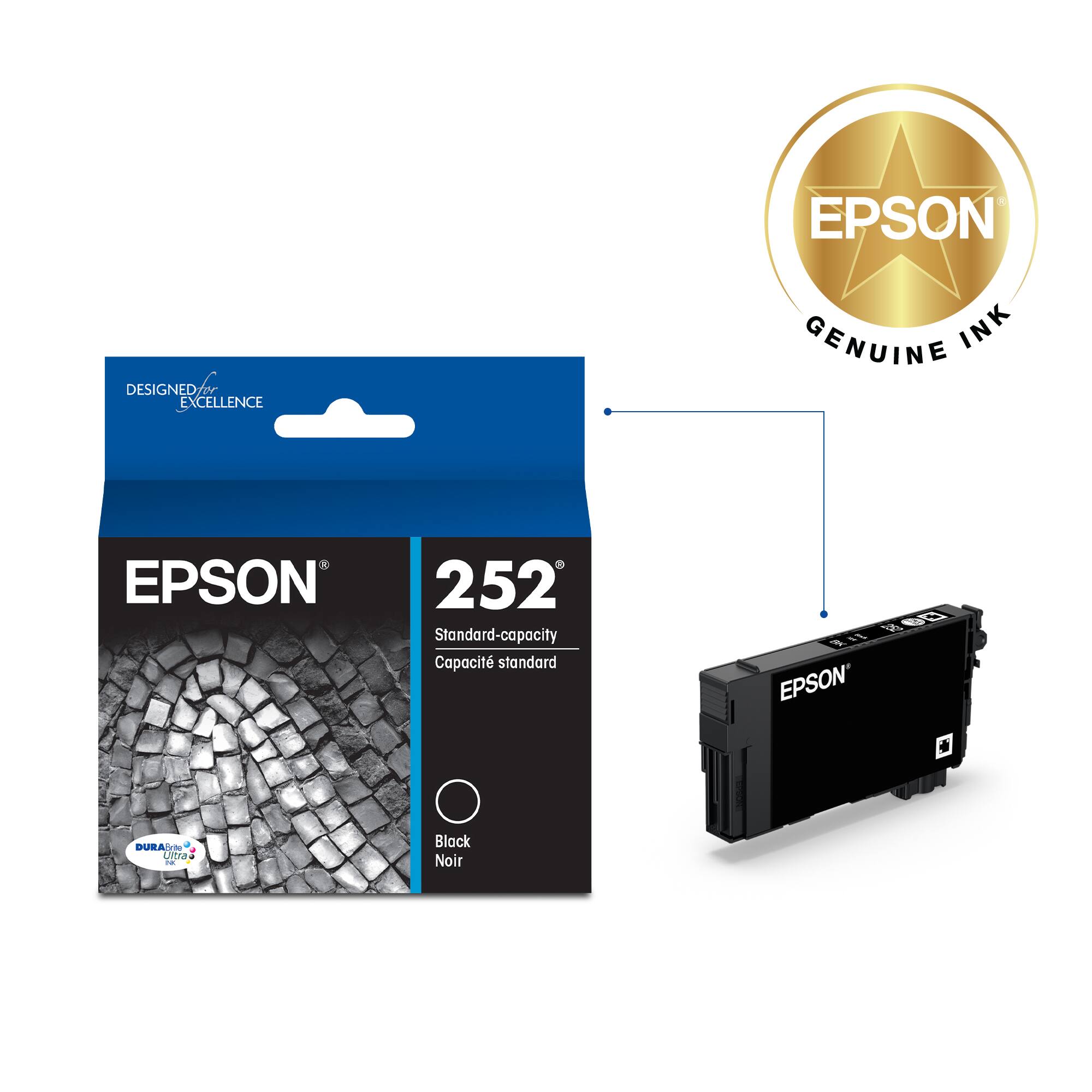 EPSON DESIGNED FOR EXCELLENCE GENUINE INK EPSON 252 Standard-capacity Cartridge.