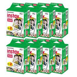 Fujifilm - 2x10 Film Mini Instax Film Pack - 8 Packs - 160 Exposures