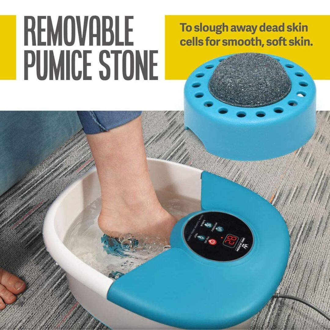 REMOVABLE PUMICE STONE

To slough away dead skin cells for smooth, soft skin.