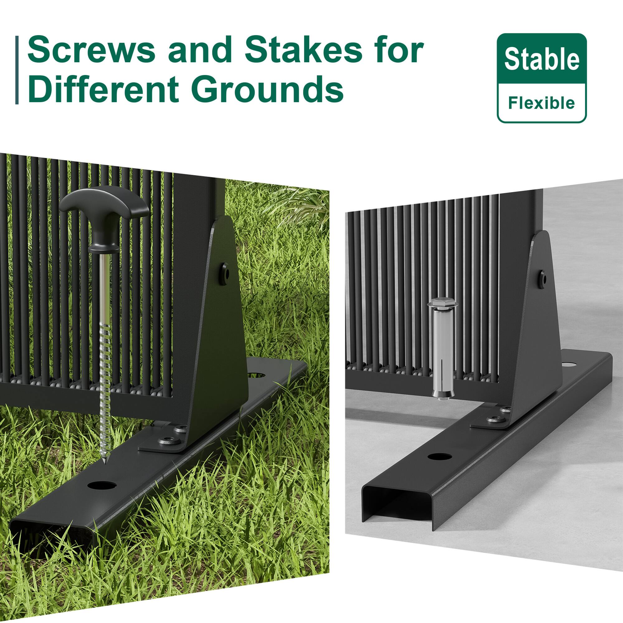 Screws and Stakes for Different Grounds

Stable Flexible