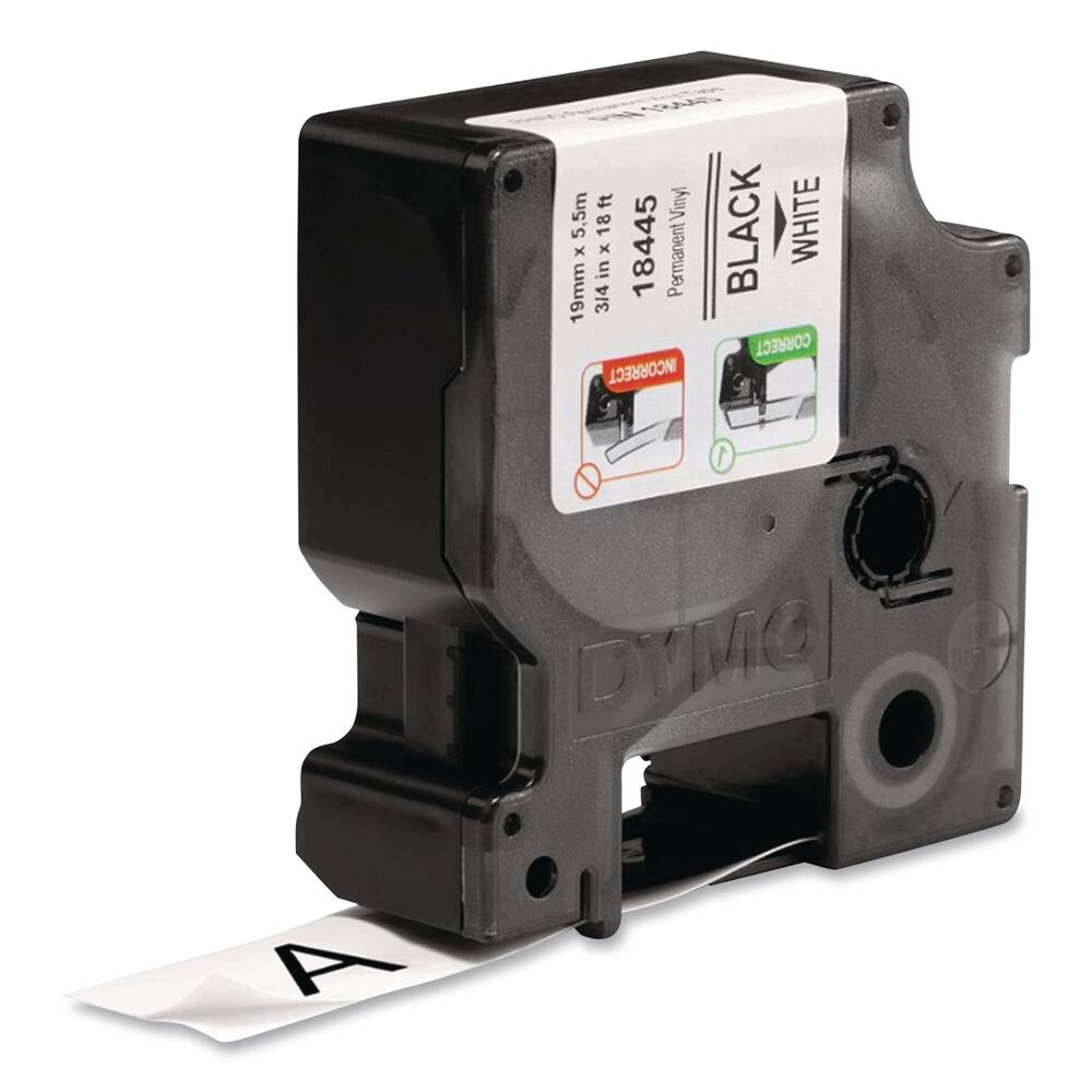 - ft Vinyl 5.5m 18 19mm x 3/4 in x 18445 Permanent 3/4 INCORRECT BLACK WHITE CORRECT 1 DYMO A
- 19mm x 5.5m x 18 19mm x 3/4 in x 18445 Permanent Vinyl
- BLACK WHITE
- DYMO
- NOOBEC
- COBEC