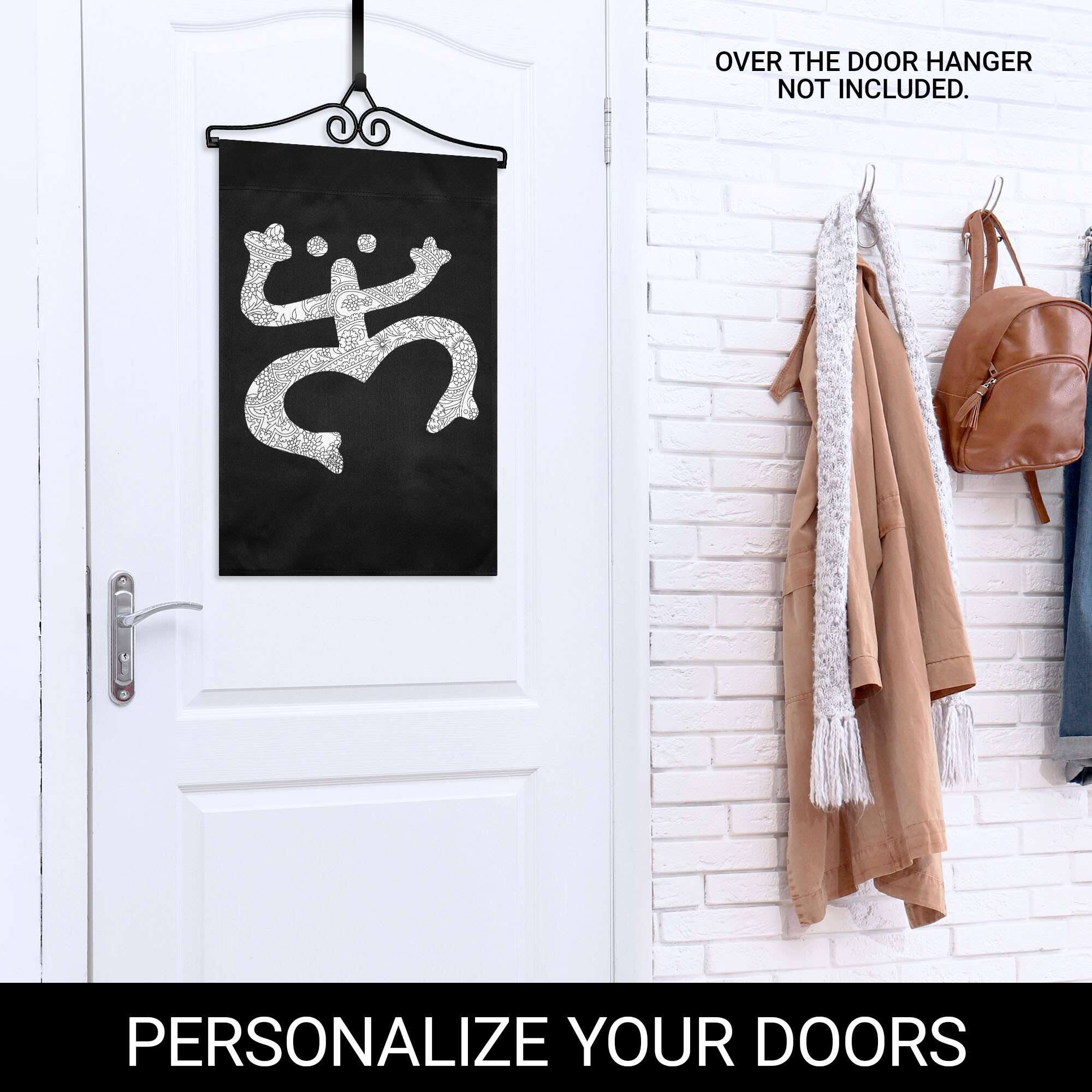 OVER THE DOOR HANGER NOT INCLUDED.

PERSONALIZE YOUR DOORS
