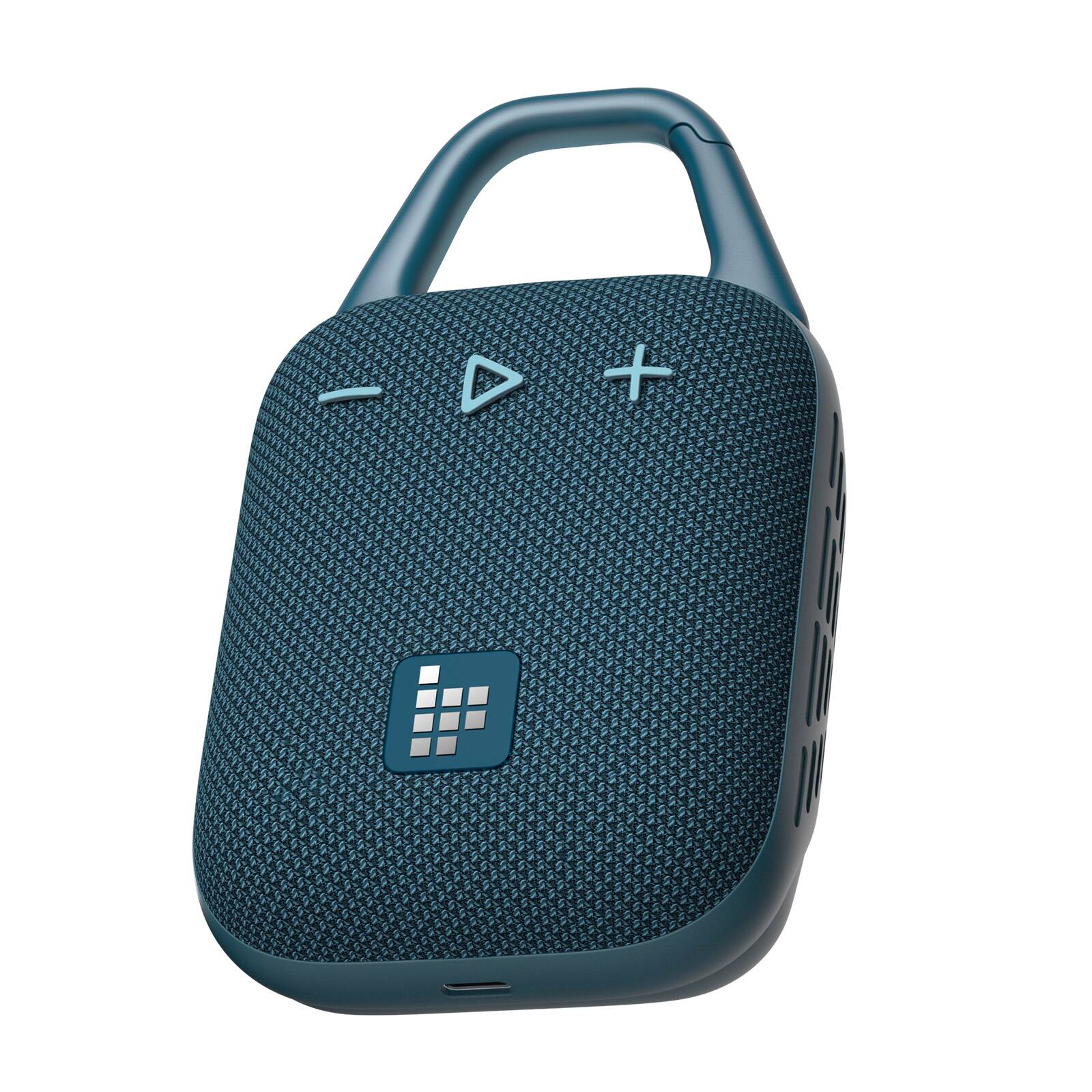 Left. Tronsmart - Mirtune H1 Portable Bluetooth Speaker, Big Audio and Punchy Bass, Integrated Carabiner, IPX7 Waterproof, 20H Playtime - Blue.