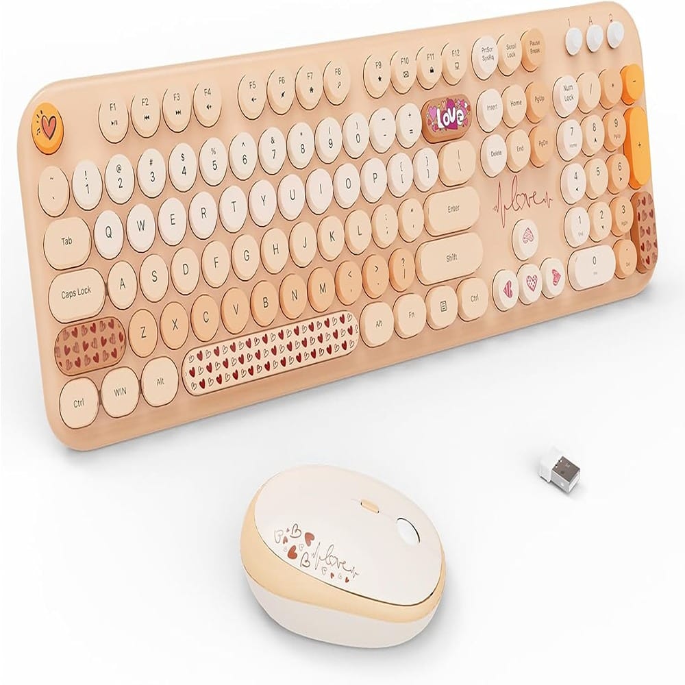 MOSZAR LLC Wireless Keyboard and Mouse Combo 2.4G Full Sized
