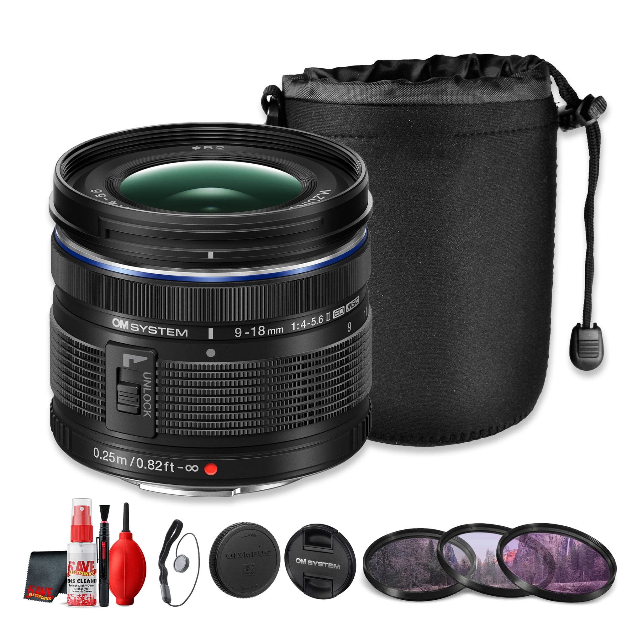 OM System - M.Zuiko Digital ED 9-18mm f/4-5.6 II Lens Micro Four Thirds Wide Zoom(Bundle) - Black price history on PriceWatchPro
