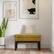 Angle. Simpli Home - Carlson Small Ottoman Bench in Marigold - Marigold.