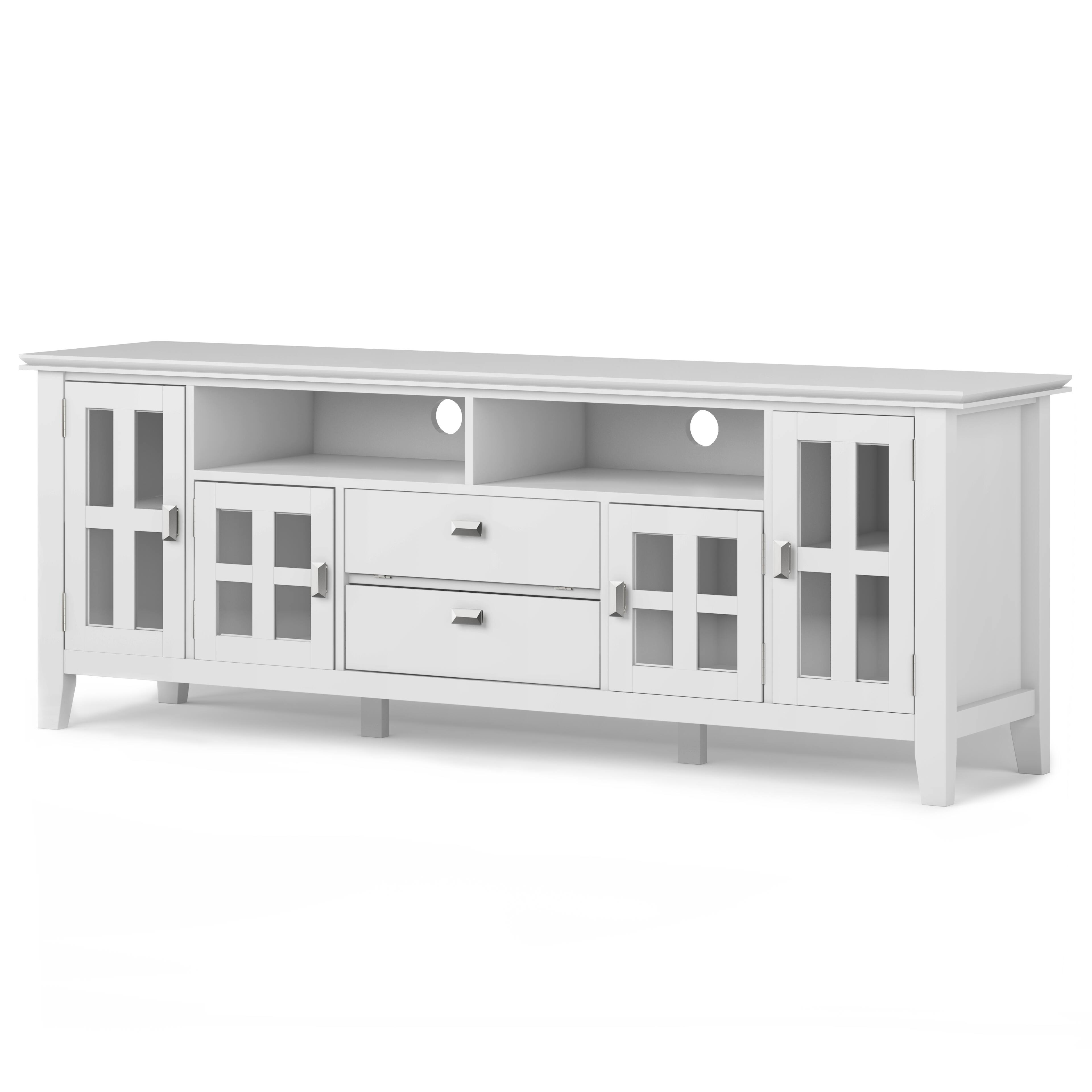 Angle. Simpli Home - Artisan Media Stand for TVs up to 80" - White.