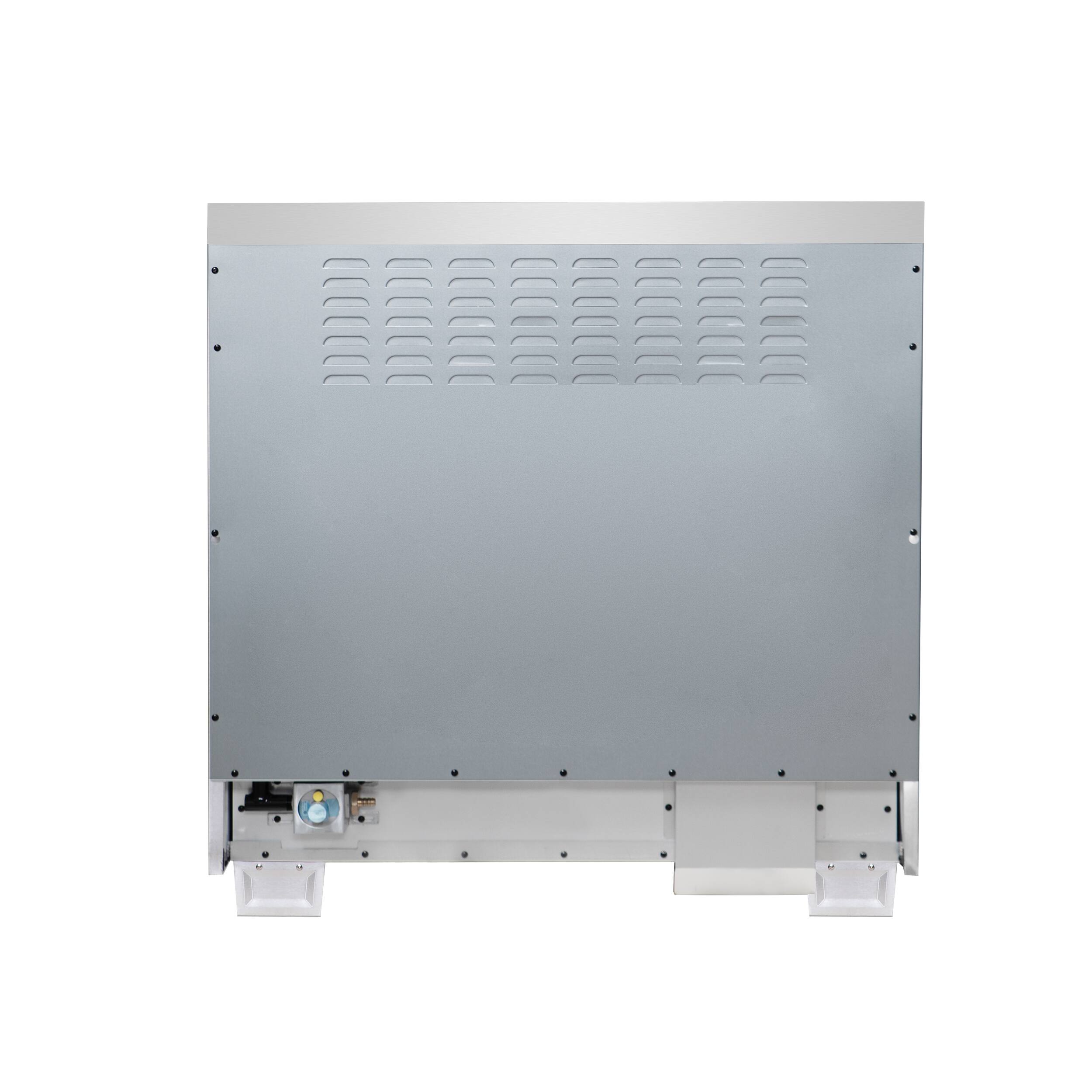 Back. Forno Appliances - Capriasca 5.36 Cu. Ft. Dual Fuel Range with French Door Design - White.